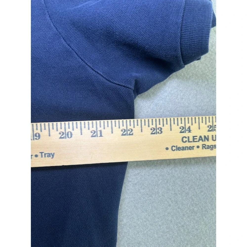 Polo Ralph Lauren Polo Shirt Mens Large Navy Blue Stretch Mesh Short Sleeve